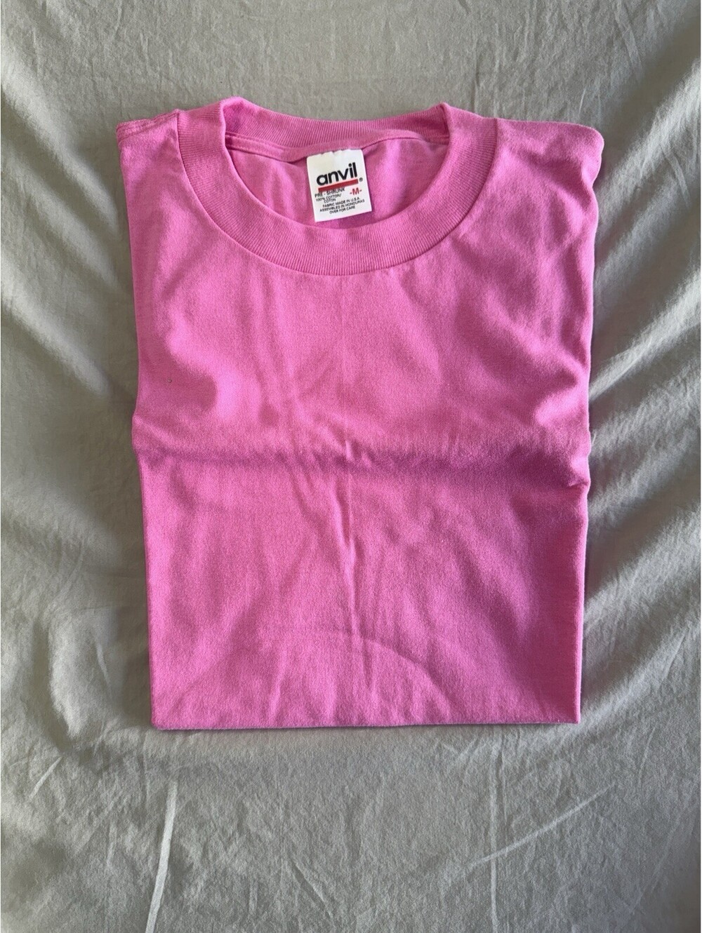 Vintage Anvil Blank Tshirt Pink Size Medium